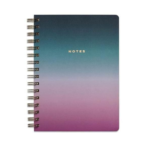 Think Ink Twin Wire Soft Flexible Blue Purple Ombre Journal - 6" x 8.25", 160 Pages, 6in x 8.25, 160 pages