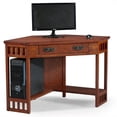 thumbnail image 1 of Bowery Hill Corner Computer Desk in Mission Oak, 1 of 10