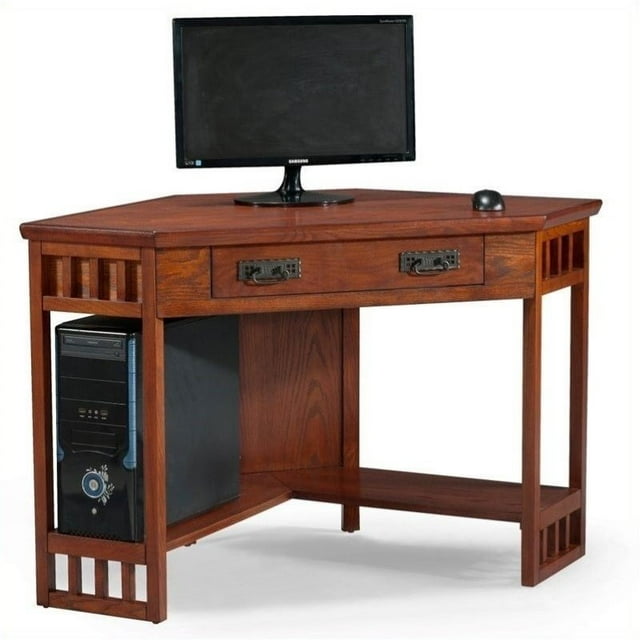 Bowery Hill Corner Computer Desk in Mission Oak