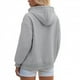 thumbnail image 5 of Top Henley,Sudadera con capucha y cremallera para mujer, chaqueta polar de poliéster suave, abrigo informal de manga larga para otoño, sopatenor, 5 of 8