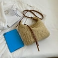 thumbnail image 4 of Women Crossbody Bag Fashion Hand-Woven Handbags Simple Summer Beach Bag (Beige), 4 of 10