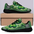 thumbnail image 3 of St Patrick's Day Shamrock Shoes Sneakers Black Size 3.5, 3 of 7