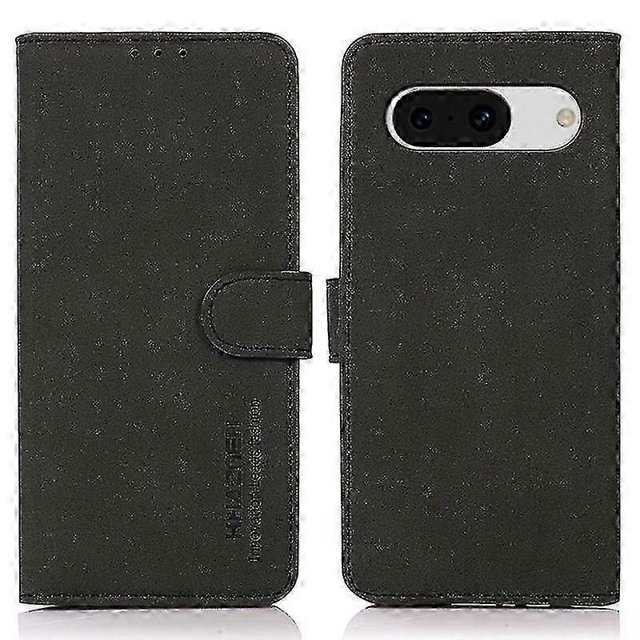 KHAZNEH For Google Pixel 8a Case Magnetic Clasp Wallet Phone Cover Style A Google Pixel 8a Black