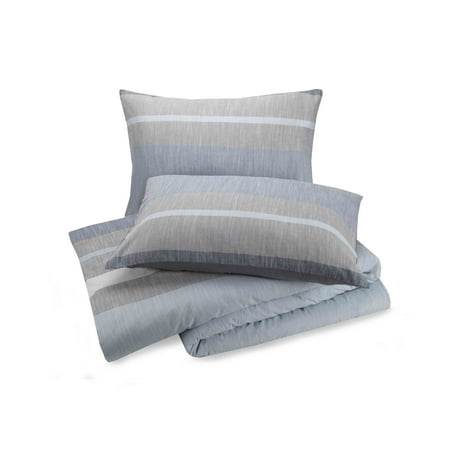 Better Homes & Gardens 3-Piece Full/Queen Bold Blue Stripe Comforter ...