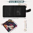 thumbnail image 3 of Small Wallet For Women Bifold Leather Pocket Coin Credit Card Holder With RFID Blocking Two Sugar Skull, 3 of 6