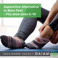 thumbnail image 5 of Gaiam Calcetines de barra de yoga – Accesorios de agarre antideslizantes con dedos pegajosos para mujeres y hombres – Pure Barre Hot Yoga Pilates Ballet Dance Home – Frost 2 unidades, 5 of 5