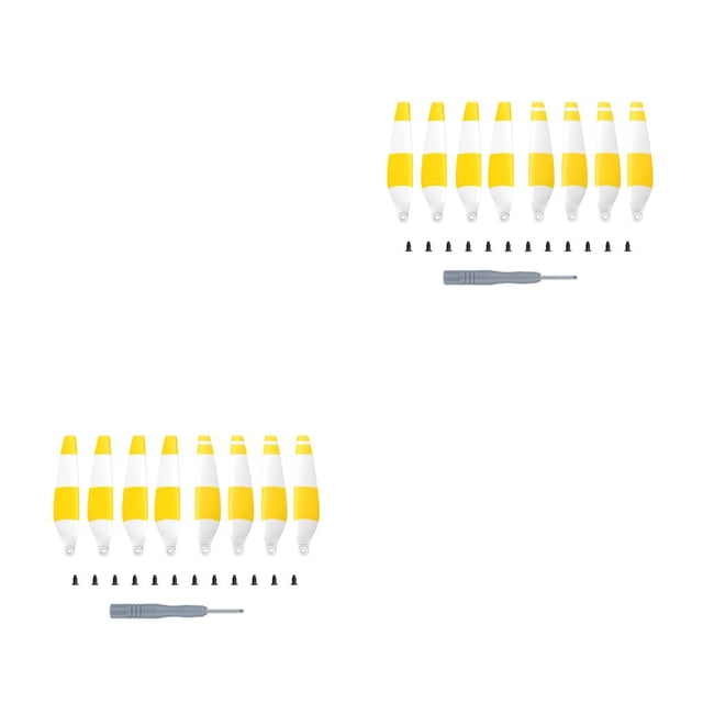 Matsuzay 8 Uds Wing Airscrew Dual Airfoils pequeño compacto portátil Airfoil llevar fácilmente reemplazo para Mini 3 Yellow Bar barra amarilla 2piezas