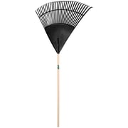 Union Tools 64169 Leaf Rake, 30 in W X 3-1/4 in L-Head, 30 Tine, 48 in Handle