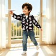 thumbnail image 5 of LTTVQM Halloween Sweatshirt for Boys Girls Cute Ghost Pumpkin Pattern Half Zip Stand Collar Cable Knit Long Sleeve Pullover Casual Warm Comfortable Outdoor Holiday Party Sweater Khaki 5-6 Year, 5 of 6