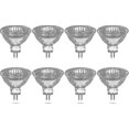thumbnail image 1 of Pack Of 8 Halogen Bulbs Gu5.3 Mr16 35w 12v Dimmable - Warm White 2800k, 400 Lumens, Glass Cover Fi, 1 of 5