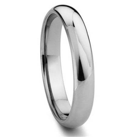 Tungsten Carbide 3MM Plain Dome Wedding Band Ring Sz 7.0