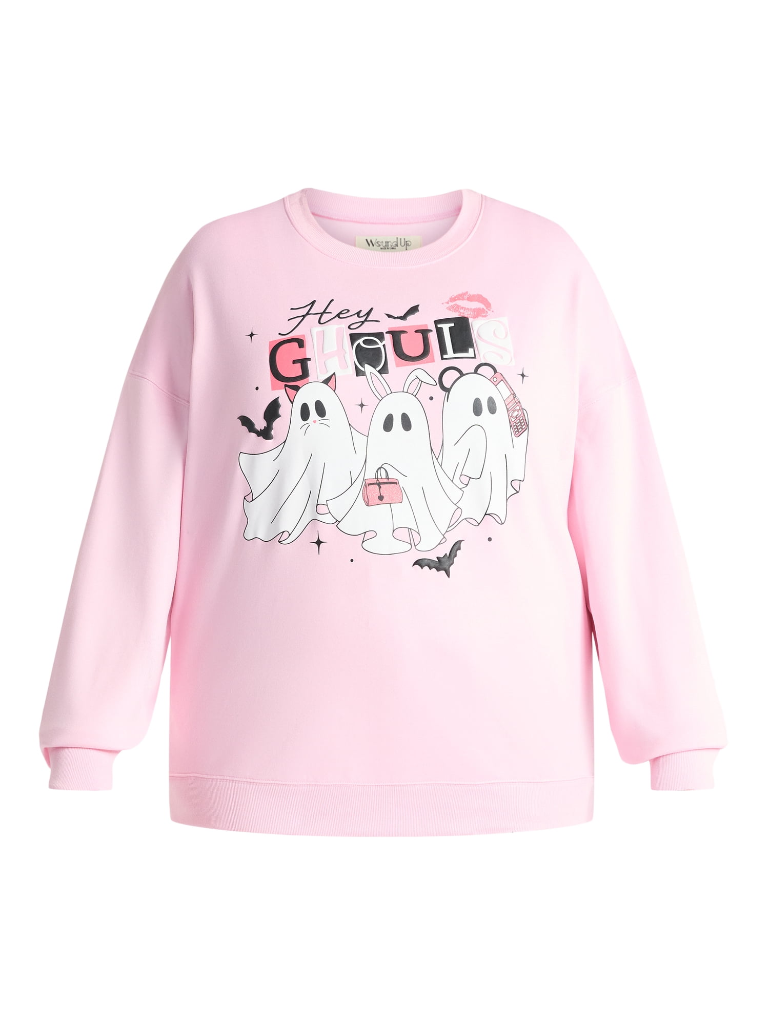 Halloween Hey Ghouls Women's Plus Graphic Sweatshirt, Sizes 1X-4X