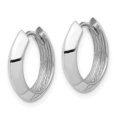 thumbnail image 5 of Auriga Fine Jewelry 14K White Gold Hinged Huggie Hoop Earrings for Women (L- 0.56 inch, W- 0.59 inch), 5 of 5