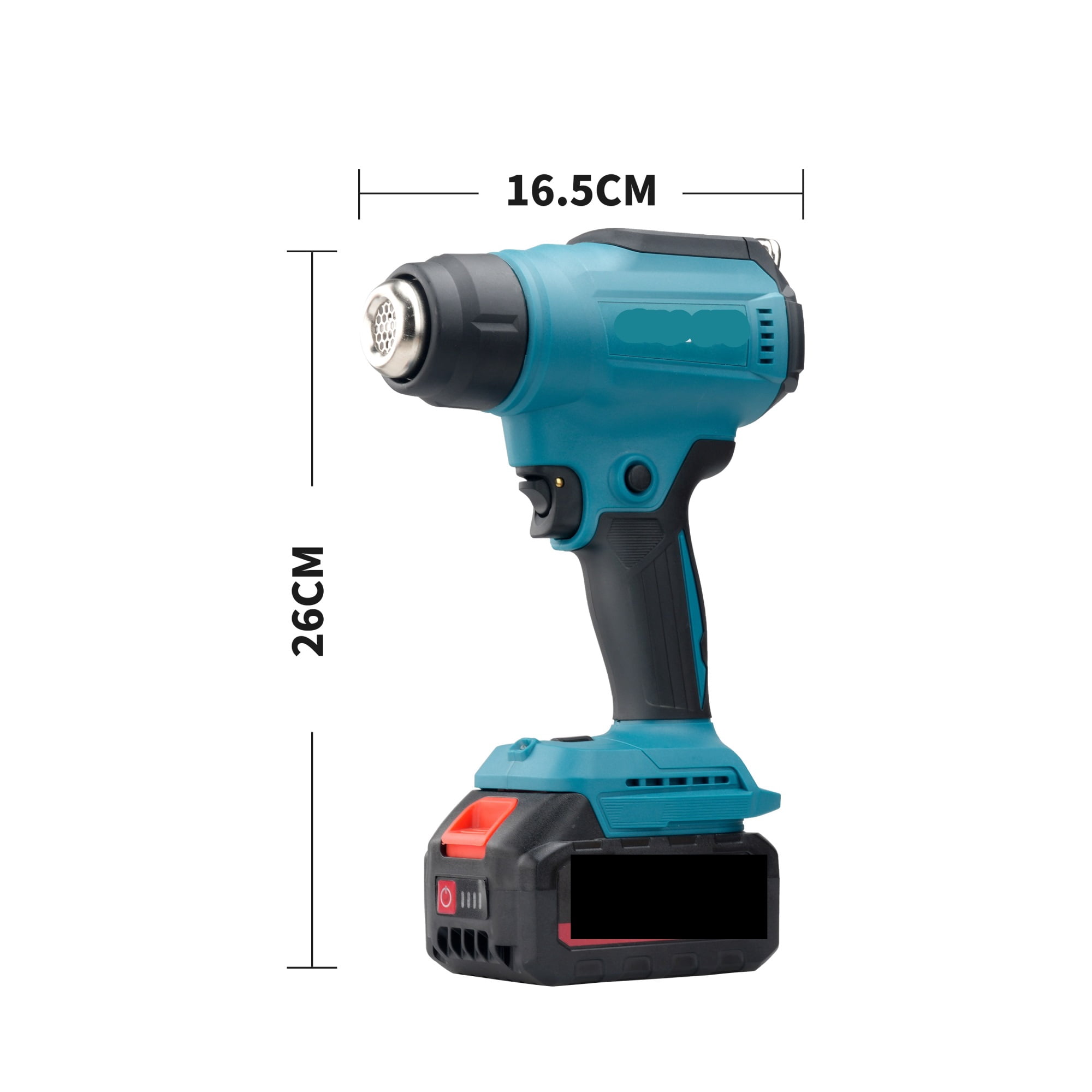 18V Heat Gun Shrink Wrapping Tool Hot Air Gun Air Dryer Soldering Thermal Blower with LED display, Tool only, No battery ,Variable Temperature