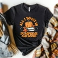 thumbnail image 3 of All I Want Is Pumpkins And Books - Women's Short Sleeve Graphic T-Shirt, 3 of 15