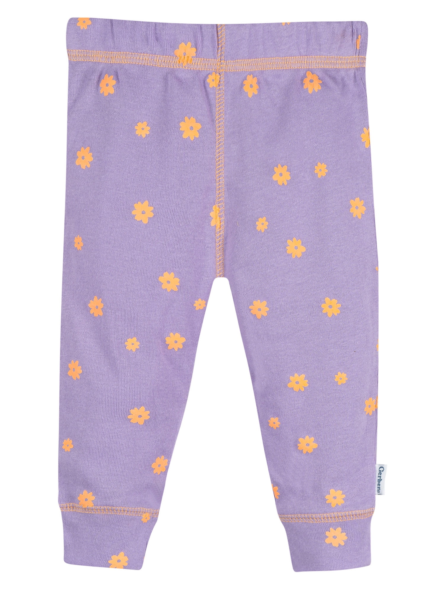 Gerber Baby Girl Cotton Pants, 2-Packs, Sizes Newborn - 12 Months