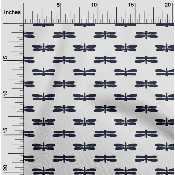 oneOone Cotton Cambric White Fabric Insect Block Quilting Supplies Print Sewing Fabric By The Yard 56 Inch Wide