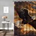 thumbnail image 2 of Orinice Bald Eagle Clouds Sunset Bathroom Decor Set, Colorful Luxurious Graphic Print Polyester Fabric Fashion Shower Curtain with Hooks, Waterproof Washable for Bathroom Decoration 36x72, 2 of 7