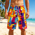 thumbnail image 3 of Cmfcve Mens Swim Trunks Summer Quick Dry Board Shorts Beach Mesh Lining Bathing Suit with Side Pockets, 3 of 5