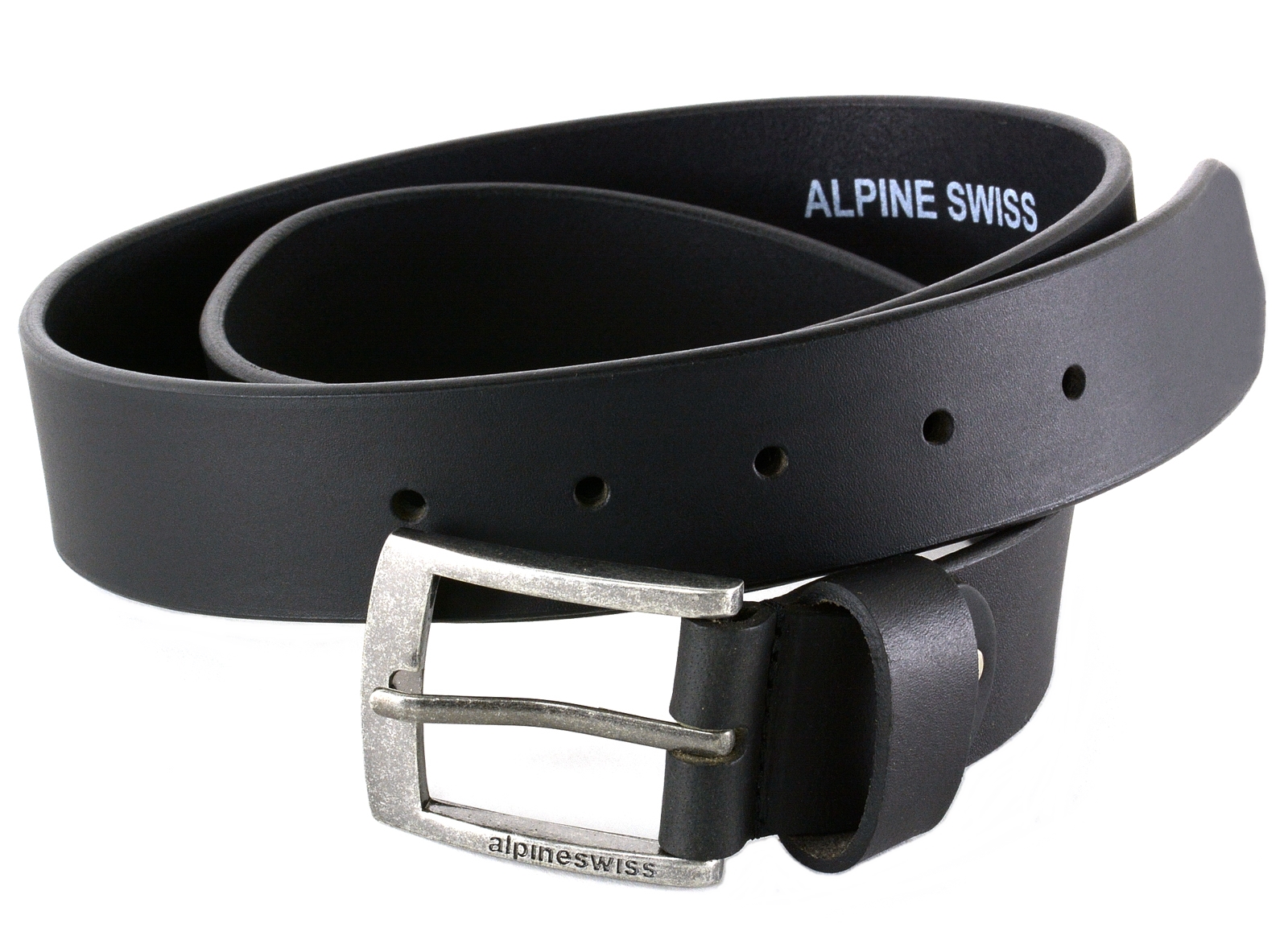 Alpine Swiss Mens Belt Genuine Leather Slim 1.25” Casual Jean Belt Dakota Buckle - image 6 of 6