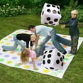 thumbnail image 3 of 13" Jumbo Inflatable Dice - White and Black Giant Dice for Indoor and Outdoor Broad Game, Ludo and Pool Party (Pack of 2), 3 of 7
