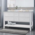 thumbnail image 3 of 60-inch double vanity - Modern twist on classic - Bathroom decoration - Ample space for sinks, 3 of 3
