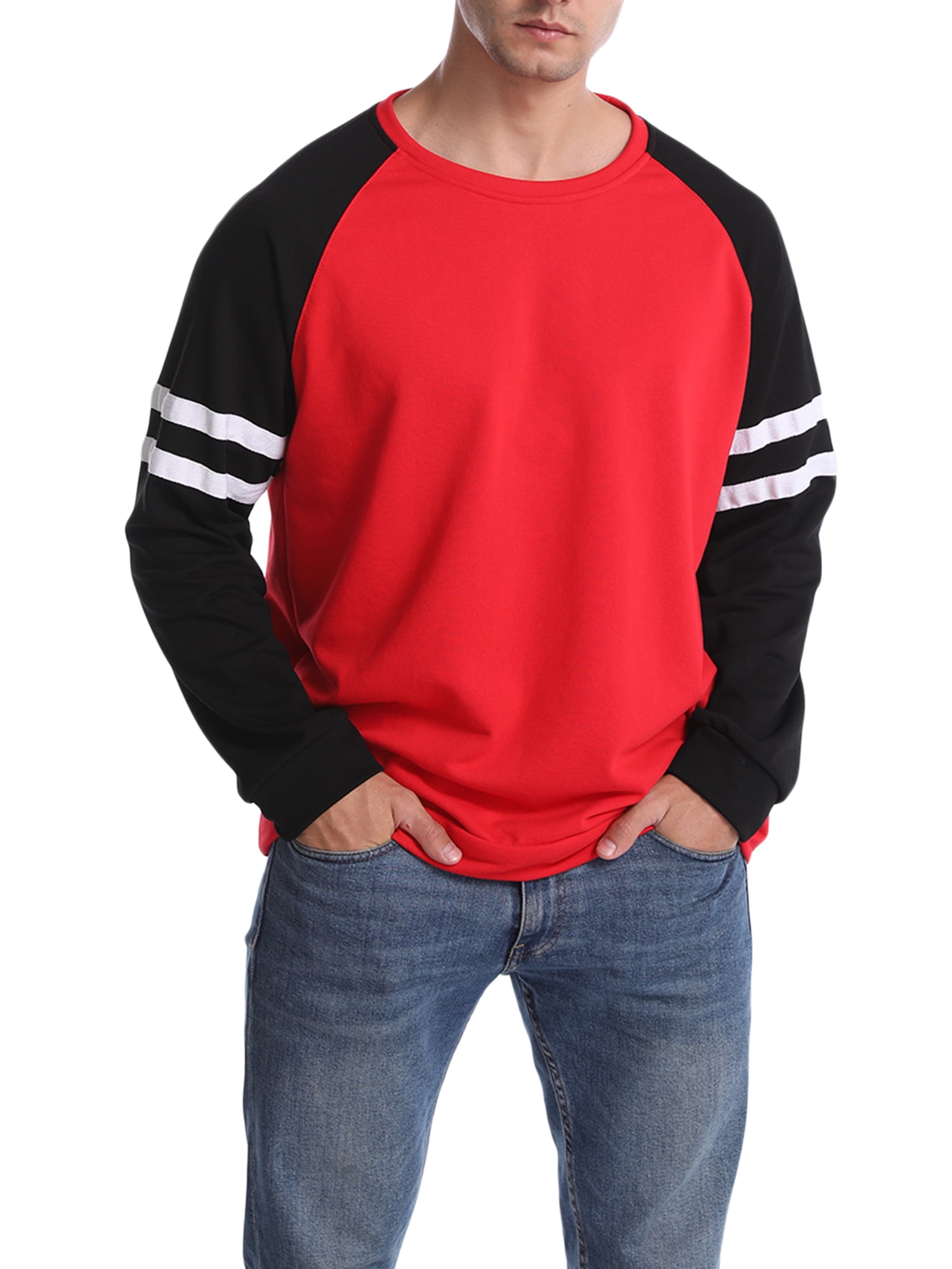 Mens Long Sleeve Cotton Blend T-shirt Crew Neck Casual Sweat Top Tokyo Laundry