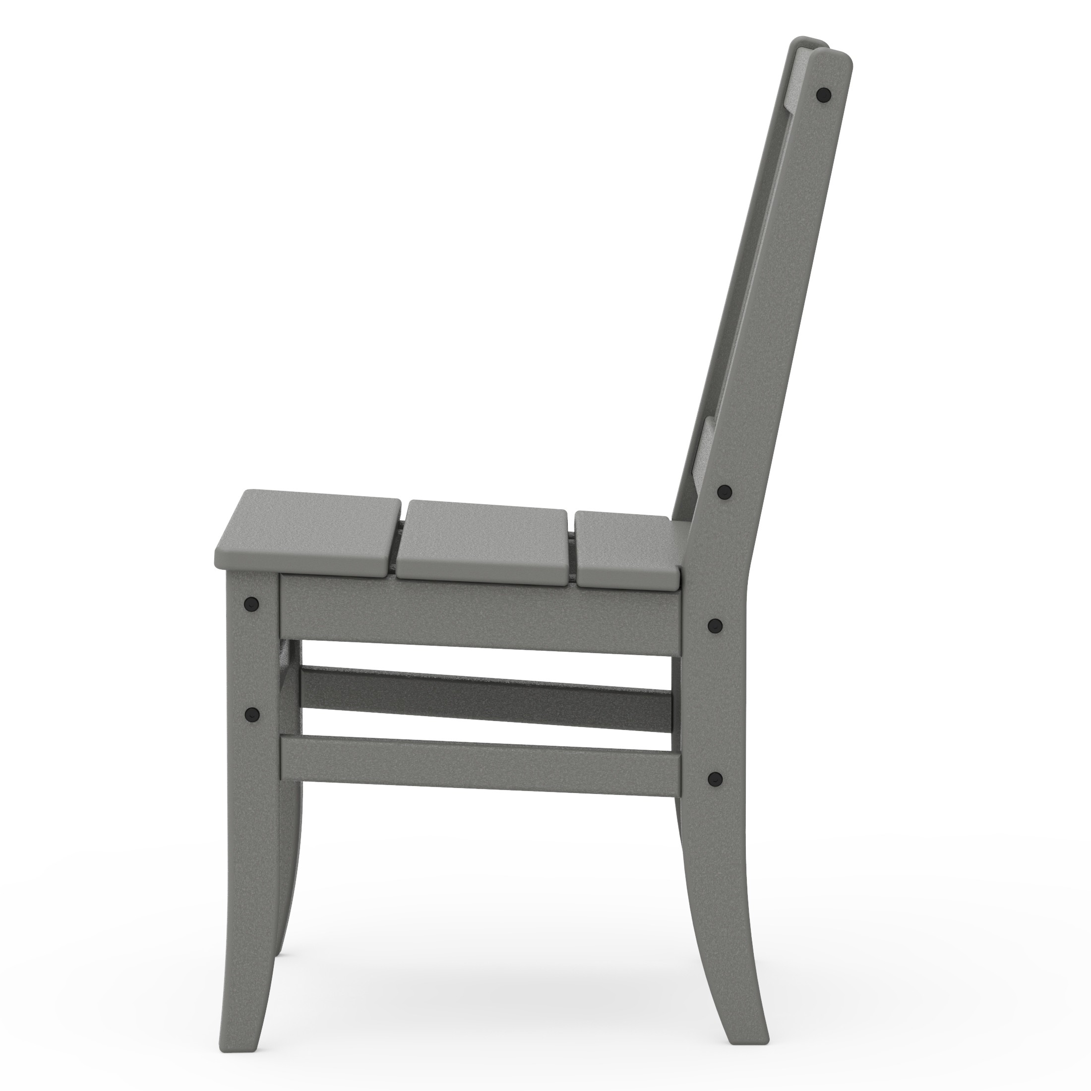 Better Homes & Gardens by POLYWOOD Southlake Outdoor Dining Side Chair (2 Chairs), All-Weather HDPE, Patio Seat, Slate Gray