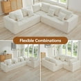 thumbnail image 5 of 110''Modular Sectional Couches for Living Room, Cloud Boneless Compressed Sectional Sofa, Oversized L Shaped 5 Seater Upholstered Memory Foam Sofa, No Assembly, Chenille Beige, 5 of 7