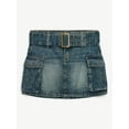 thumbnail image 4 of Justice Girls Denim Cargo Skirt with Belt, Sizes 6-18, Slim & Plus, 4 of 8