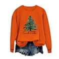 thumbnail image 5 of Womens Crew Neck Pullover Sweater Blouses Xmas Graphic Sweatshirt Tops Christmas Tree Print Sweatshirt Fall Casual Trendy Sweatshirt Hooded Pullover Tops, 5 of 7