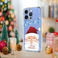thumbnail image 6 of Christmas Style Phone Case For iPhone 14 Pro Max,Cute Christmas Pattern Back Design,Ultra Slim Soft TPU Protective Shockproof Anti-fall Anti-Scratch Transparent Thin Phone Case,Christmas Santa, 6 of 9