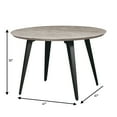 thumbnail image 5 of LeisureMod Ravenna Round Wood 47" Dining Table With Metal Legs in Sunbleached Grey, 5 of 7