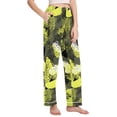 thumbnail image 2 of Dailycode Women's Pajama Pants Wide Leg Lounge Pj Bottoms With Pockets Green Snake_skin, 2 of 7