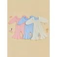 thumbnail image 3 of Rovasas Kid Girls Jumpsuit, Off-shoulder Long Sleeve Pleated Solid Romper, 3 of 9
