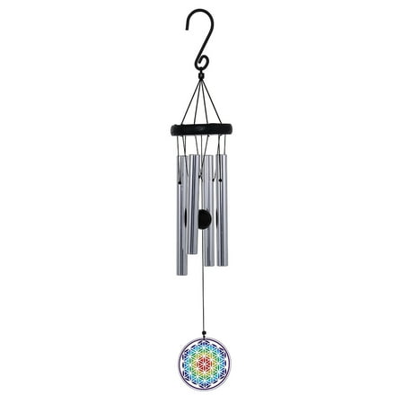 

Buodes Car Decor Silver Metal Tube Four-Tube Music Wind Chime Color Pendant Decoration
