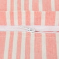 thumbnail image 2 of Coral Pink Stripe Recycled Cotton Pillow Cover 18x18 (Set of 2), 2 of 3