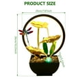 thumbnail image 3 of Pcapzz Tabletop Water Fountain USB Powered Tabletop Fountain with Natural Rocks and LED Ring Lights Desktop Waterfall Fountain Tabletop Humidifier for Indoor-dragonfly-, 3 of 11