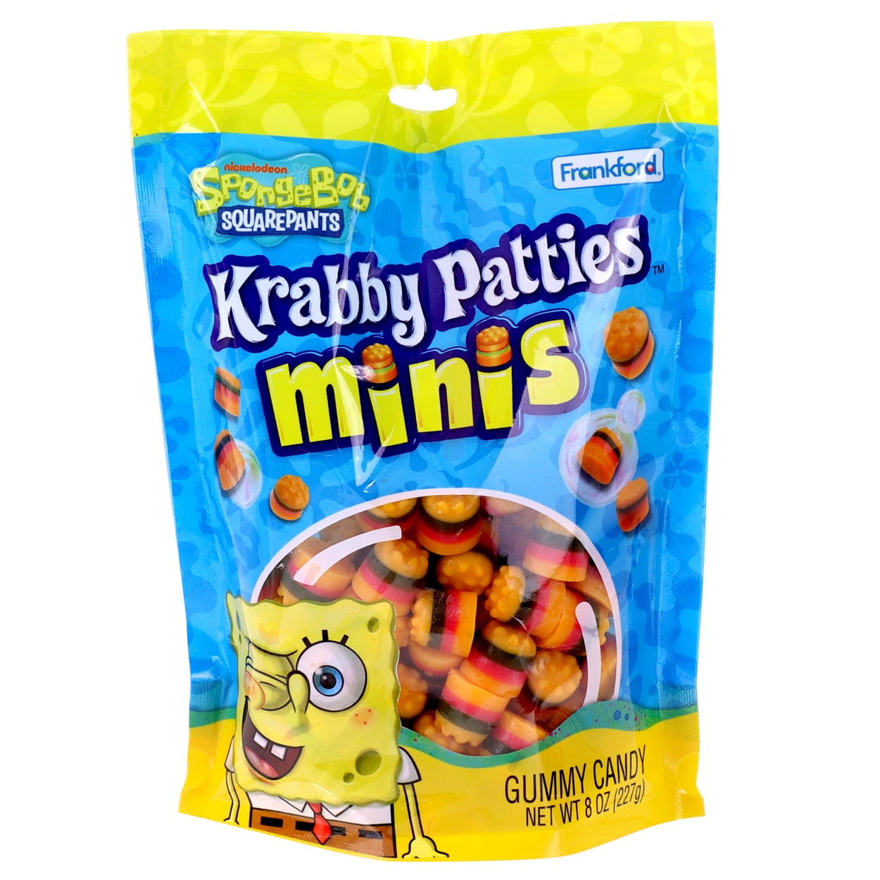 SpongeBob SquarePants Mini Krabby Patties Gummy Candy Bag by Frankford, 8 oz