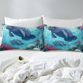 thumbnail image 5 of Cartoon Manatee King Size Sheet Sets Ocean Animal Sheets, Pink Coral Seashell Bed Set Cute Fish Otter Bed Sheets Set, Underwater World Fitted Sheet, 5 of 6