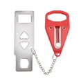 thumbnail image 1 of Cerradura de puerta portátil Cerradura de puerta de seguridad para el hogar Cerraduras de bloqueo de viaje para mayor seguridad y privacidad Perfecto para viajar Hotel Casa Apartamento Universidad oso de fresa  Electrónica, 1 of 5