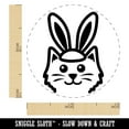 thumbnail image 2 of Easter Cat with Bunny Ears Self-Inking Rubber Stamp Ink Stamper - Dry Pad (No Ink) - Mini 1/2 Inch, 2 of 7