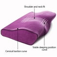 thumbnail image 3 of Lovote 2 Pcs Memory Foam Pillow Butterfly-Shaped Bed Pillow Cervical Pillow Hypoallergenic Orthopedic Neck Support Sleeping Pillow Premium Velvet Pillow, 19.7''x11.8''x 4'', 3 of 8