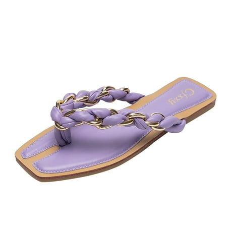 knqrhpse slippers for women Flats Sandals Summer Rhinestone Beaded Dress Shoes Comfortable Slip On Slide Sandal Roman Sandals Shoes womens slippers house slippers for women