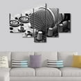 thumbnail image 4 of TISHIRON 5PCS Framed Music Theme Canvas Wall Art Set,50"x24" Microphone Wall Canvas Art Decor, 4 of 7