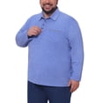 thumbnail image 4 of INSPIRE CHIC Men's Big & Tall Chest Pocket Long Sleeve Office Business Polo Shirt 6XL Blue, 4 of 4