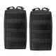 thumbnail image 2 of Riñoneras tácticas Molle para cinturón, paquete de 2, bolsillos para teléfono y campamento Negro, 2 of 9