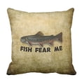 thumbnail image 3 of SUFAM Set of 4 Pillow Cases Fish Fisherman Gone Fishing Rustic Vintage Funny Fear Me Navy Throw Pillowcase Cover Cushion Case Home Decor 16x16 inch, 3 of 5