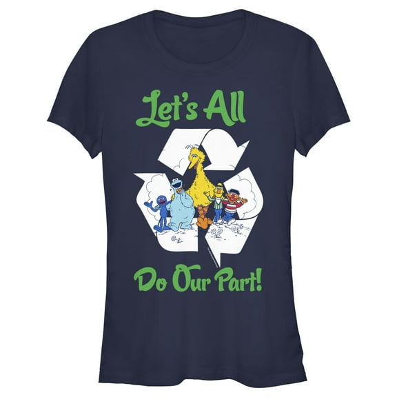 Junior's Sesame Street Let’s All Do Our Part Graphic T-Shirt