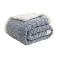 thumbnail image 1 of Leodye 1PCS Double-Layer Taffeta Fleece Blanket Soft Lambswool Design office Nap Warm Mini Blanket Accessory -59.06x39.37in, 1 of 6